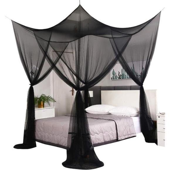 Bed Canopy,Canopy Bed Curtains Drapes for Full Queen King Size Bed,Mosquito Net - Picture 1 of 7